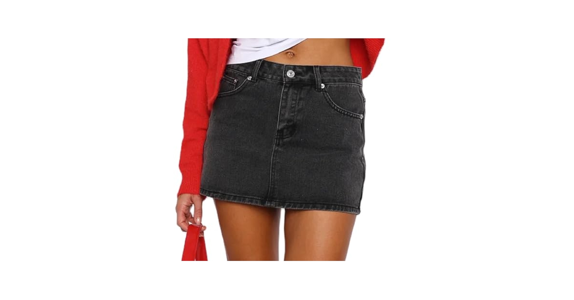 Women Y2k Jean Mini Skirts Low Rise Bodycon Denim Short
